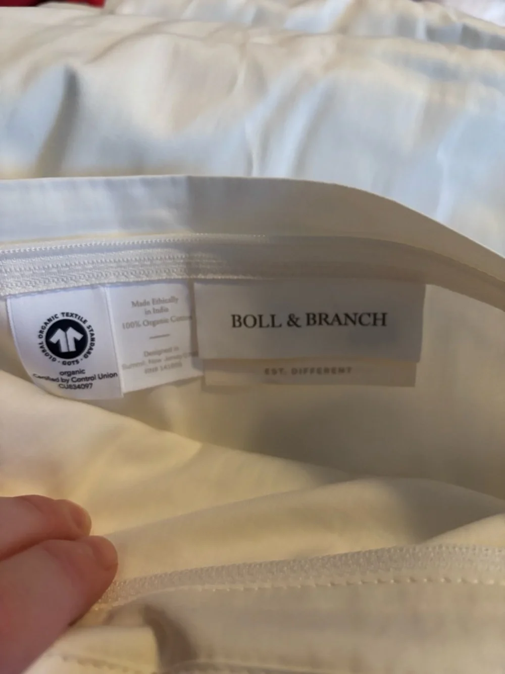 NEW Boll & Branch Signature Hemmed Duvet Cover Organic Cotton Full/ Queen